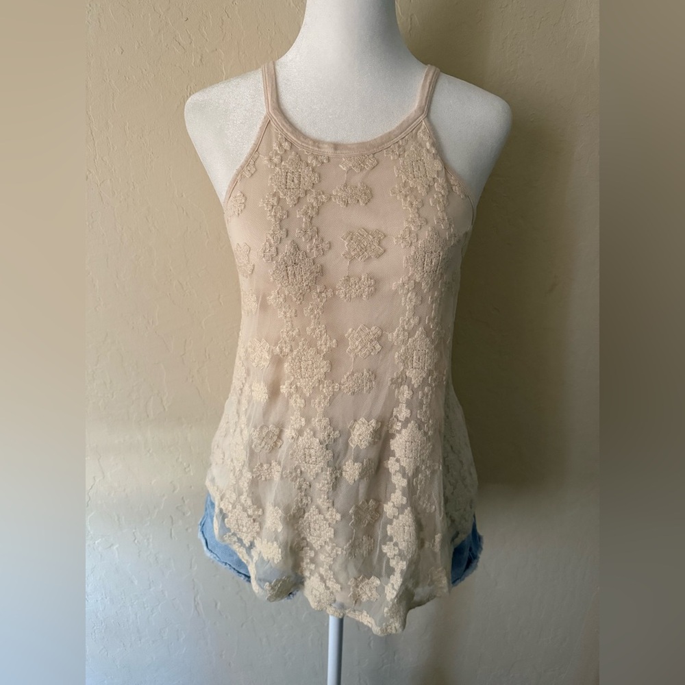 Boho lace tank top